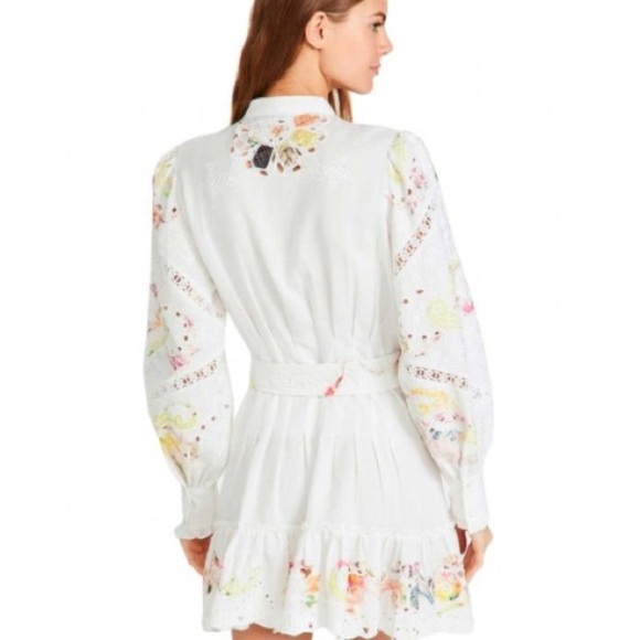 HEMANT & NANDITA White Floral Long Sleeve Dress - Picture 5 of 16
